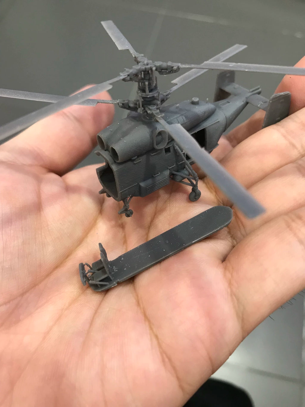 1:144 scale Ka-27/28 Anti-Submarine Helicopter Unpainted white resin kit 3D printed model — GJ STUDIO