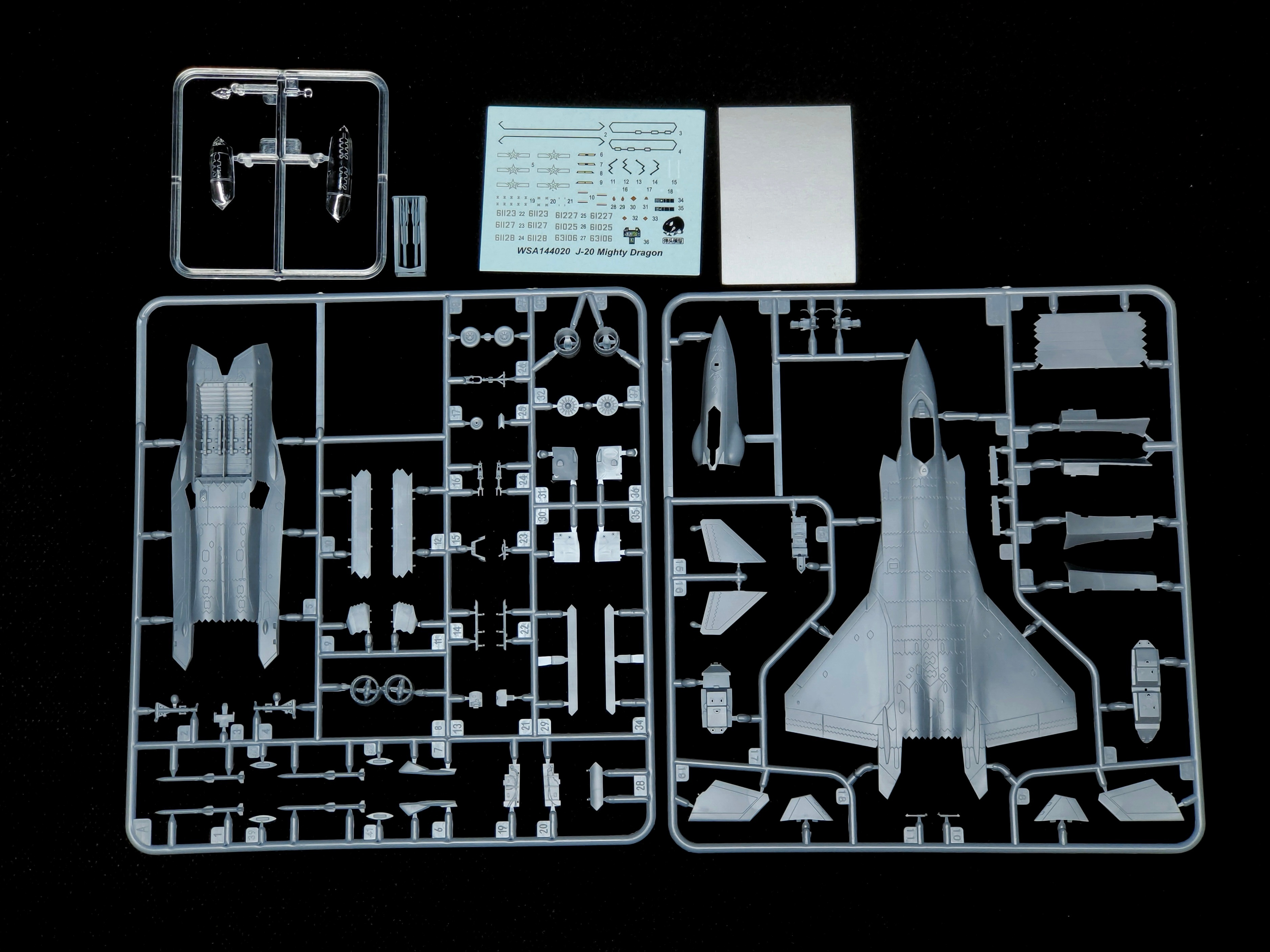PLAAF J-20 Mighty Dragon — 1/144 Scale Model Kit