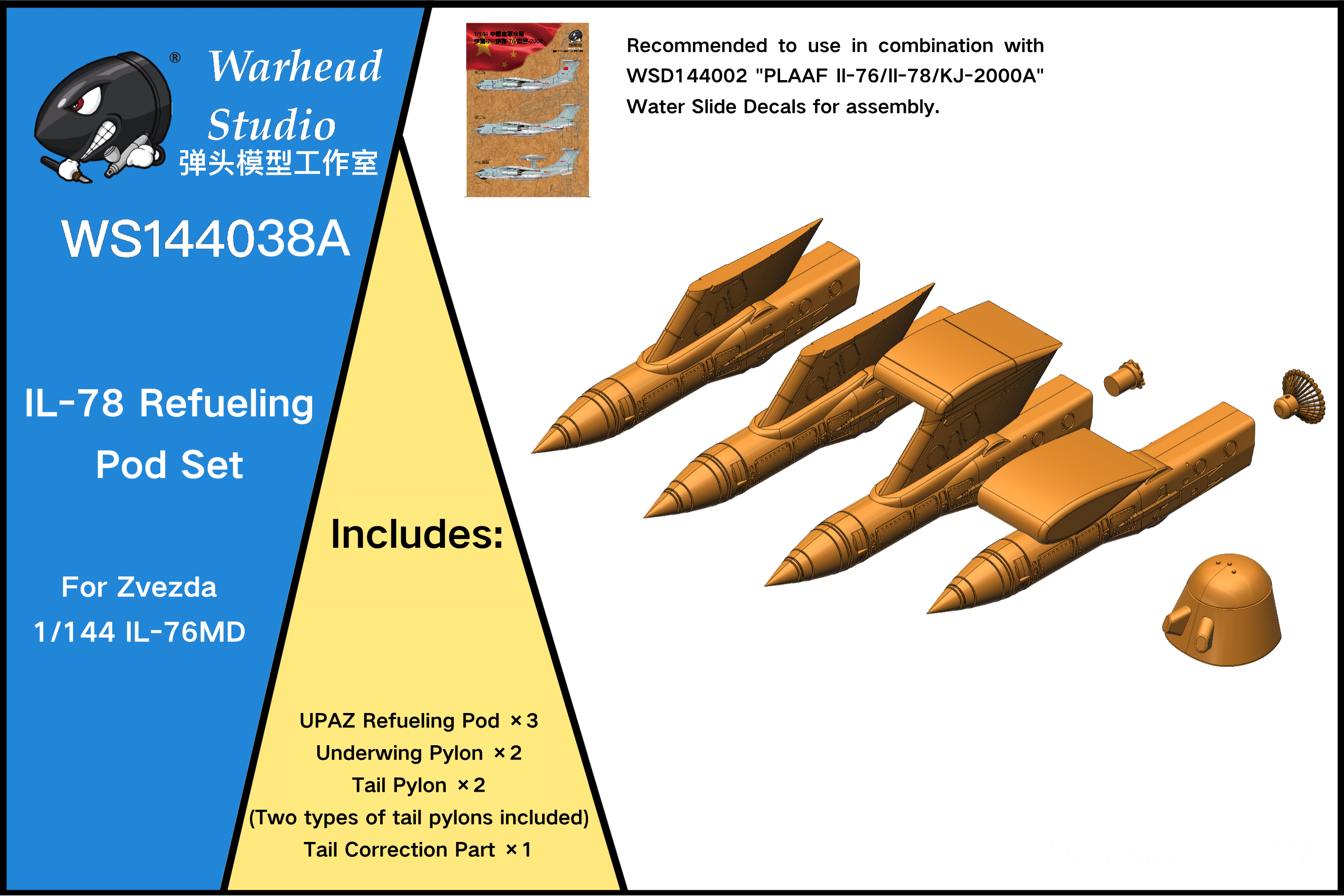 Il-78 Midas Aerial Refueling Pods & Modification Set/144 scale