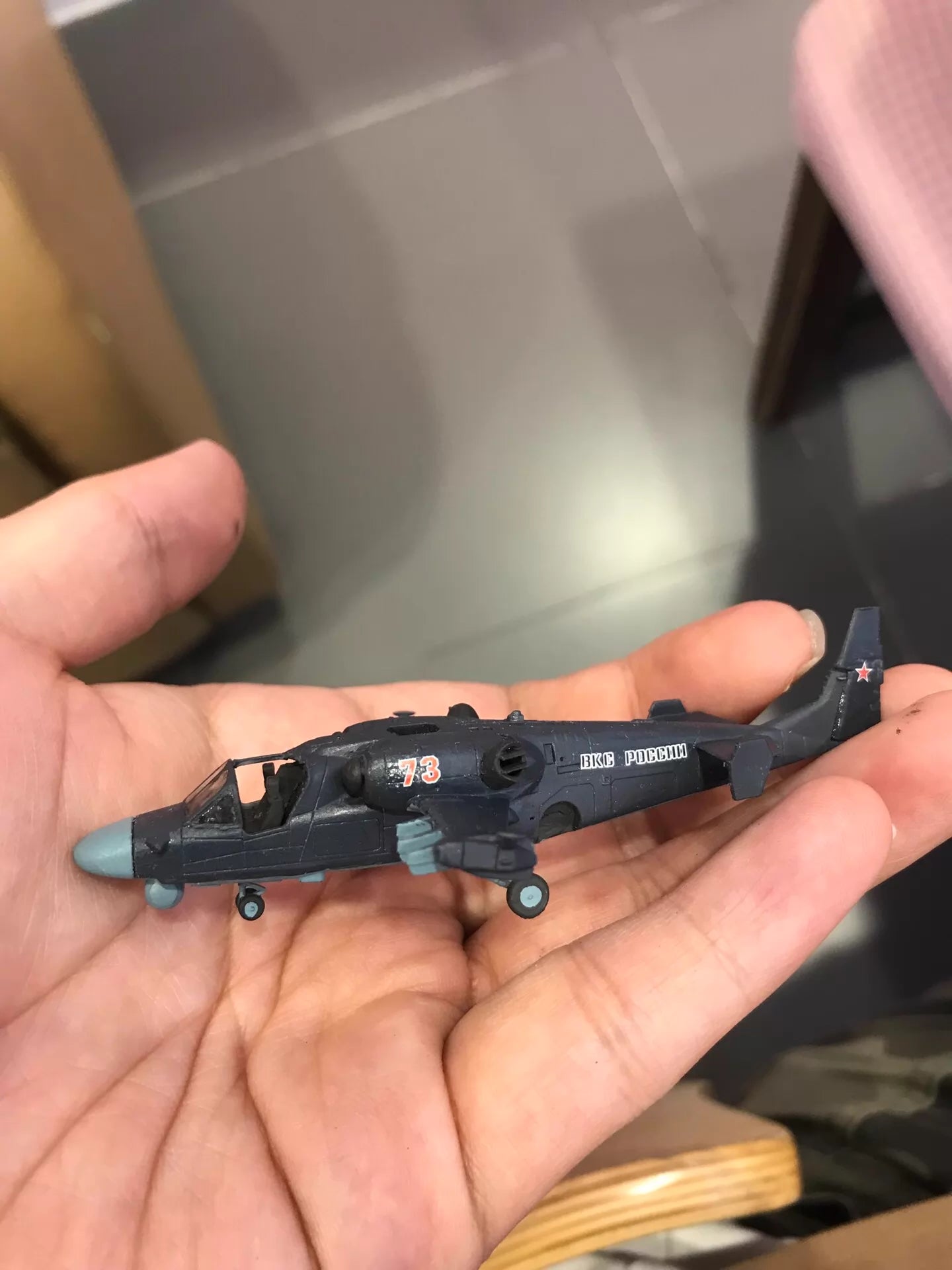 1:144 scale Russian Ka-52 Alligator Attack Helicopter Unpainted white resin kit 3D printed model — GJ STUDIO