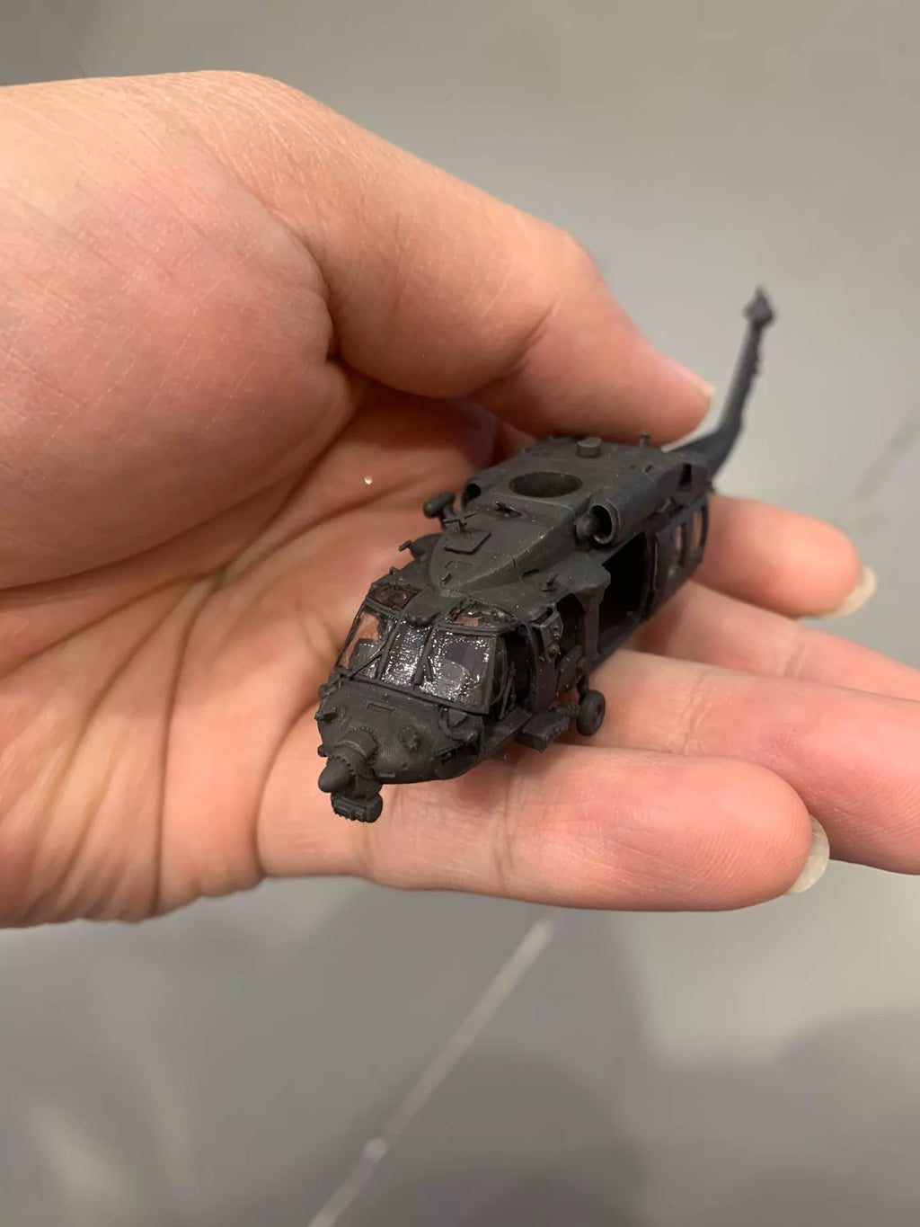 1:144 scale MH-60M Special Operations Helicopter Unpainted white resin kit 3D printed model — GJ STUDIO