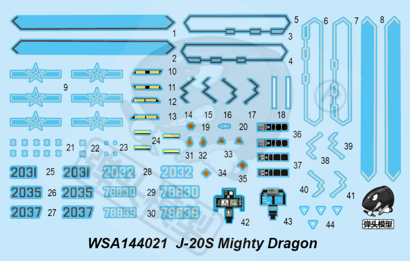 PLAAF J-20S Mighty Dragon — 1/144 Scale Model Kit