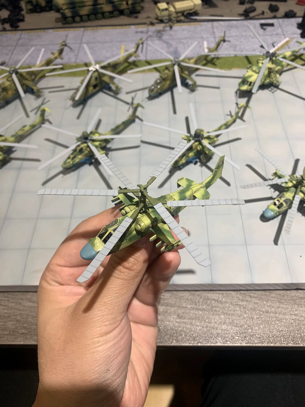 1:144 scale Russian Ka-52 Alligator Attack Helicopter Unpainted white resin kit 3D printed model — GJ STUDIO