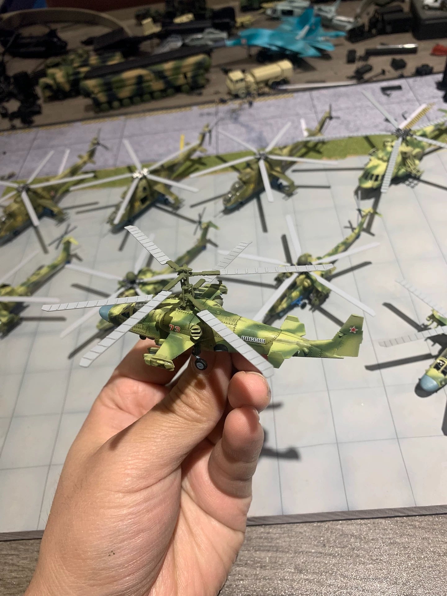 1:144 scale Russian Ka-52 Alligator Attack Helicopter Unpainted white resin kit 3D printed model — GJ STUDIO