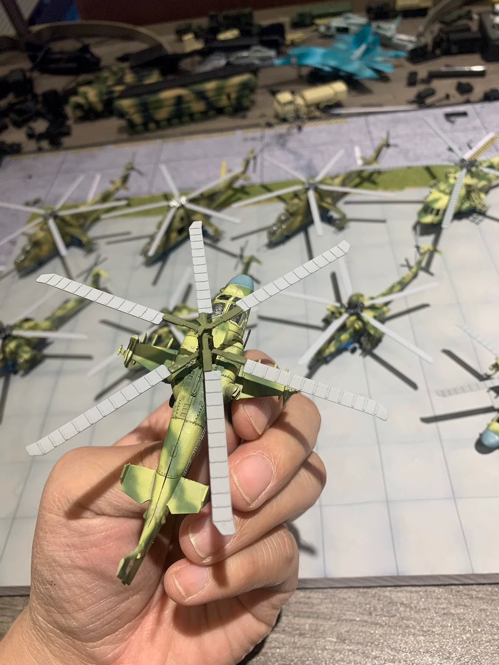 1:144 scale Russian Ka-52 Alligator Attack Helicopter Unpainted white resin kit 3D printed model — GJ STUDIO