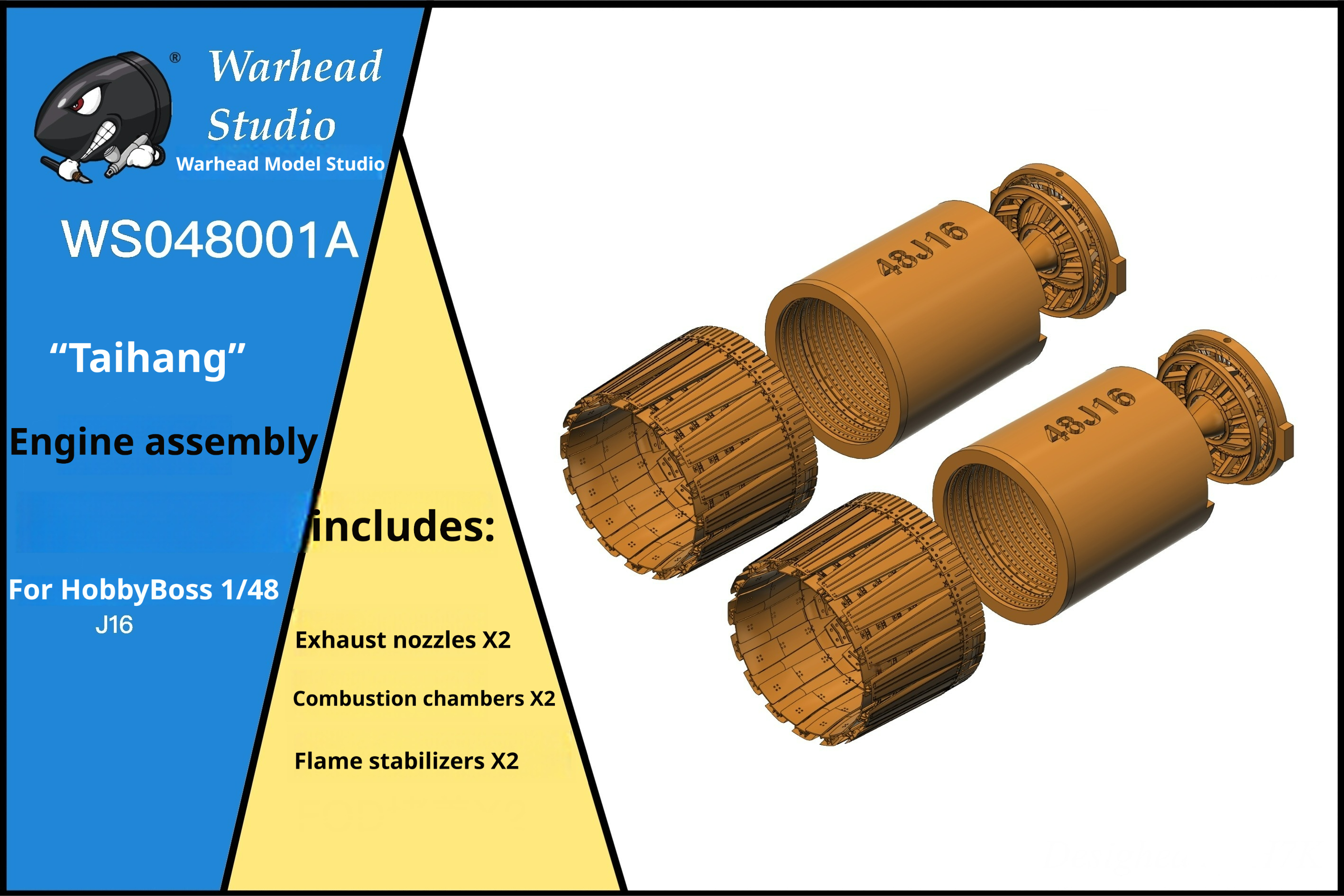 "Taihang" Engine Upgrade Set for J-16 — 1/48 Scale