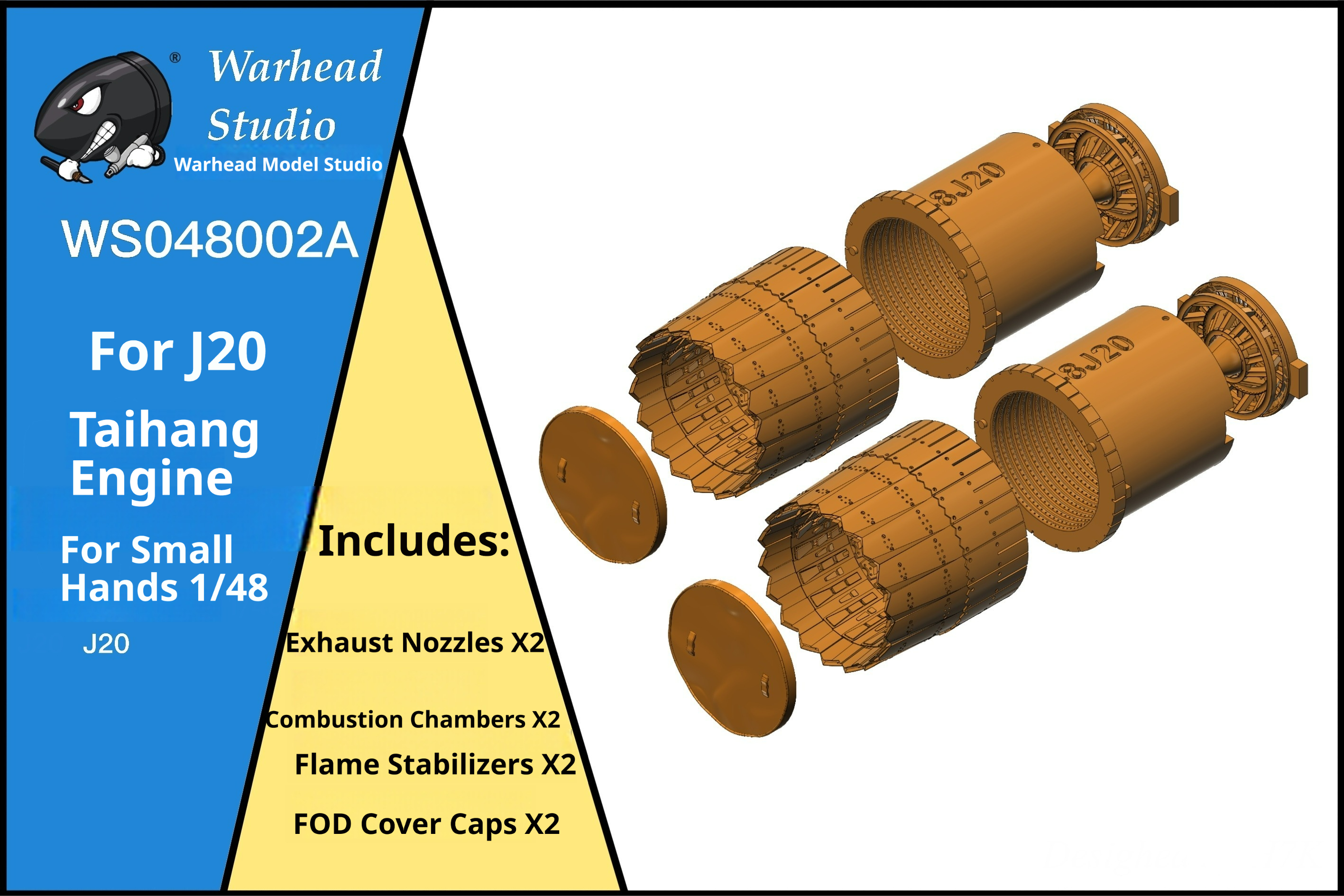 "Taihang" Engine Set for J-20 — 1/48 Scale