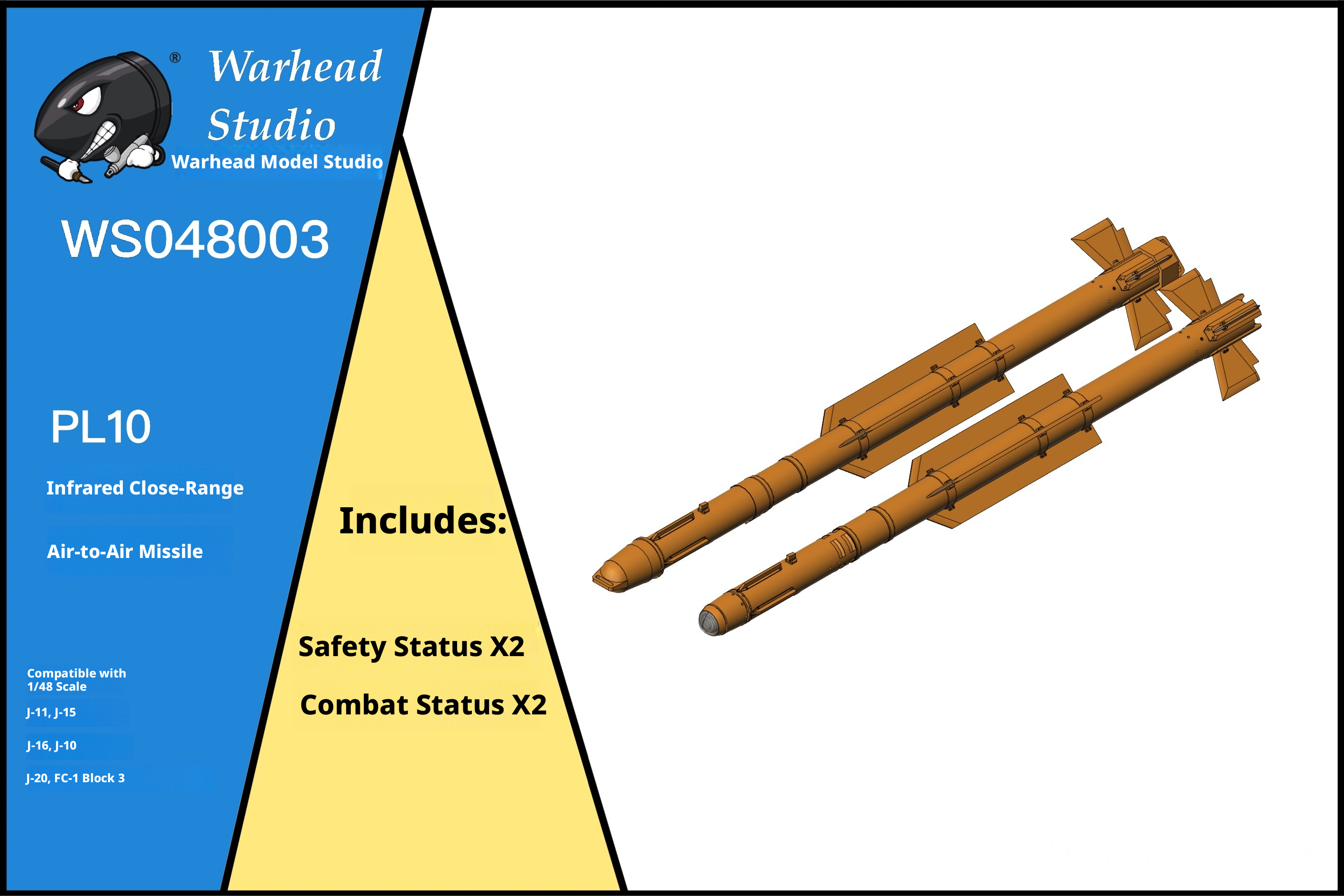PL-10 Short-Range Infrared Homing AAM — 1/48 Scale