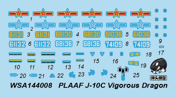 PLAAF J-10C Vigorous Dragon — 1/144 Scale Model Kit