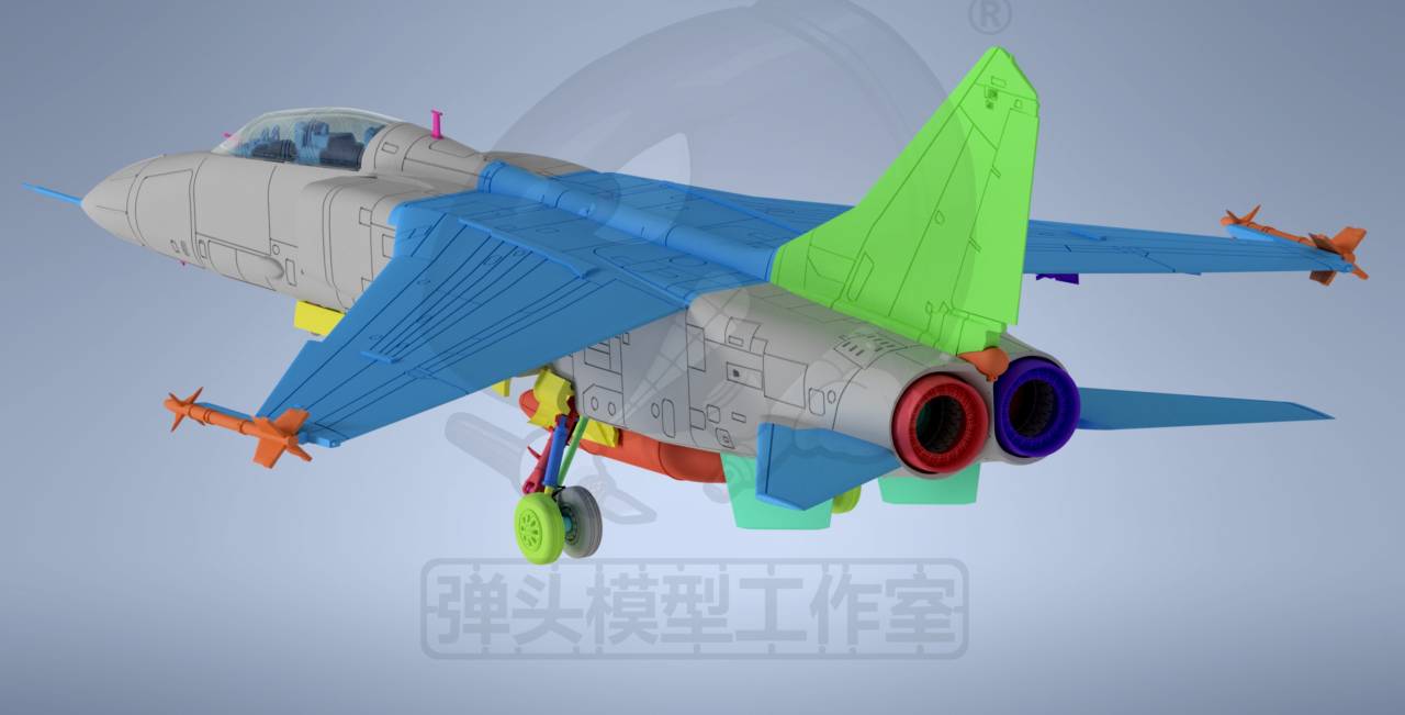 JH-7A "Flounder" Fighter-Bomber Model Kit — 1/144 Scale