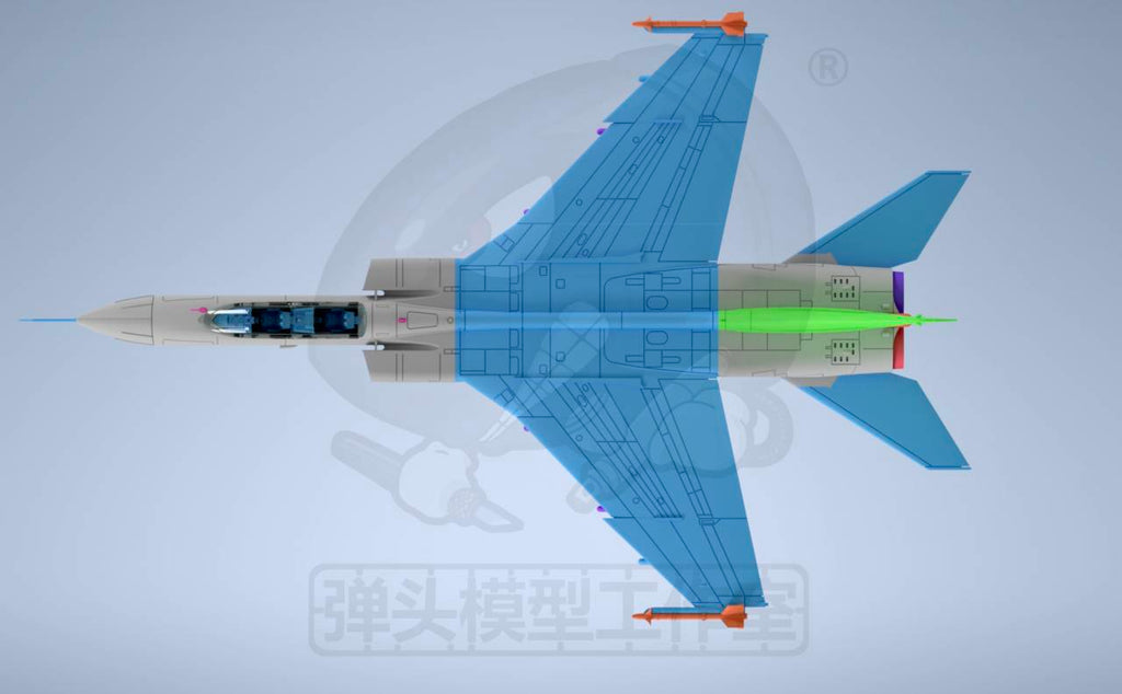 JH-7A "Flounder" Fighter-Bomber Model Kit — 1/144 Scale