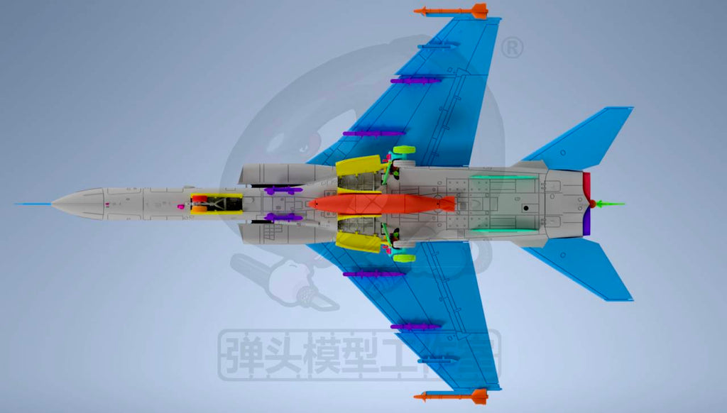 JH-7A "Flounder" Fighter-Bomber Model Kit — 1/144 Scale